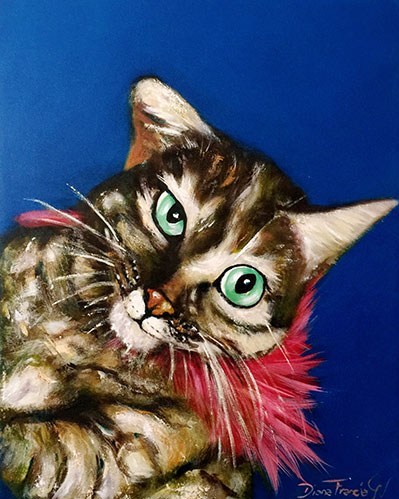 Retratos de mascotas gatos por Diana Francia
