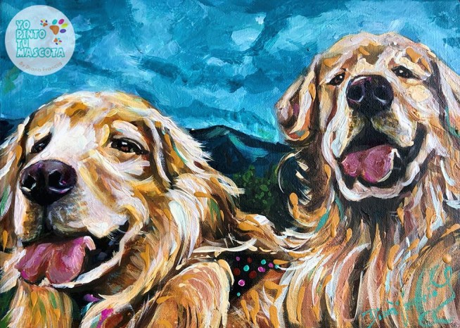 Retratos de mascotas por Diana Francia golden retriever