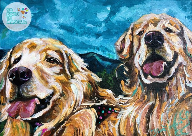 Retratos de mascotas por Diana Francia golden retriever