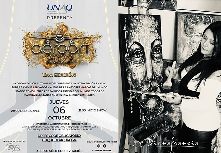 Pintura en Vivo Diana Francia Mexico Aeroart